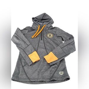 NHL Boston Bruins Gray and Orange Hoodie
